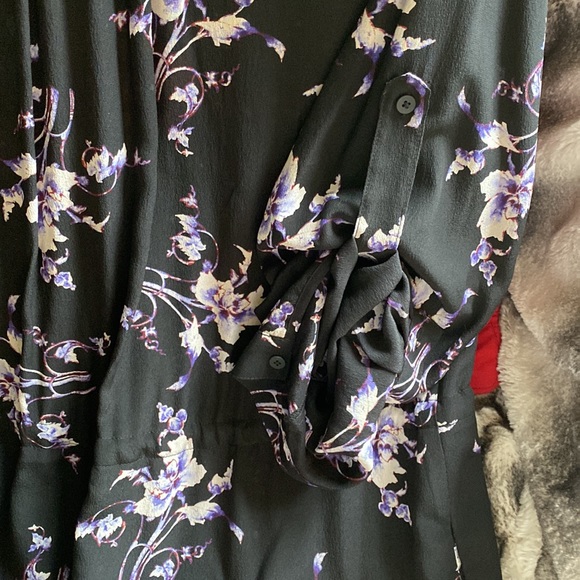 Rebecca Taylor 💯 Silk Lined Flower Print Belt Dress/Long Shirt New NeverUsed